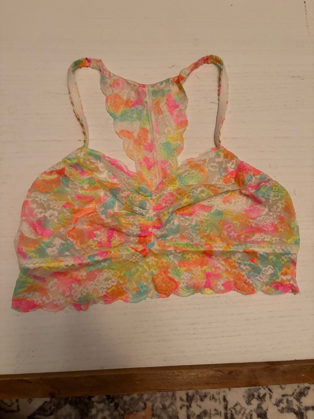 PINK Victoria's Secret Multicolor Floral Lace Bralette